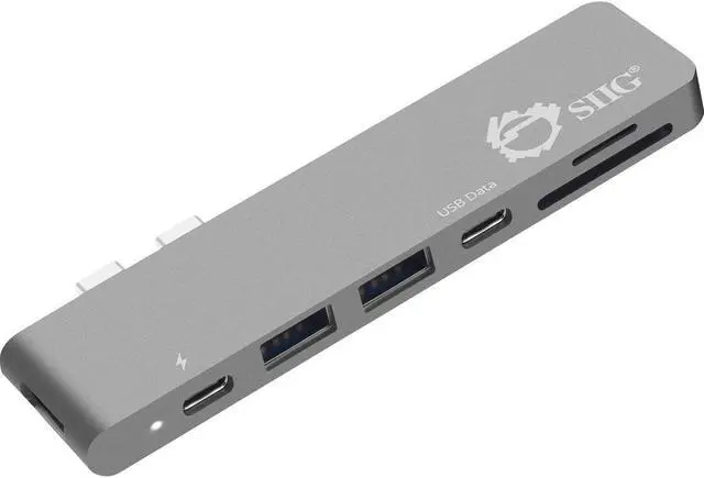 Alt view image 20 of 20 - SIIG Thunderbolt 3 USB-C Hub HDMI with Card Reader & PD Adapter - Space Gray
