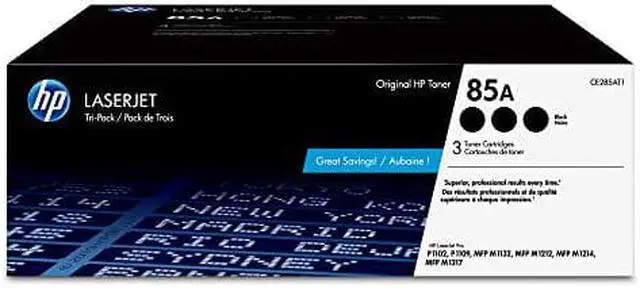 Alt view image 4 of 17 - HP 85A 3-pack Black Original LaserJet Toner Cartridges, CE285AT1