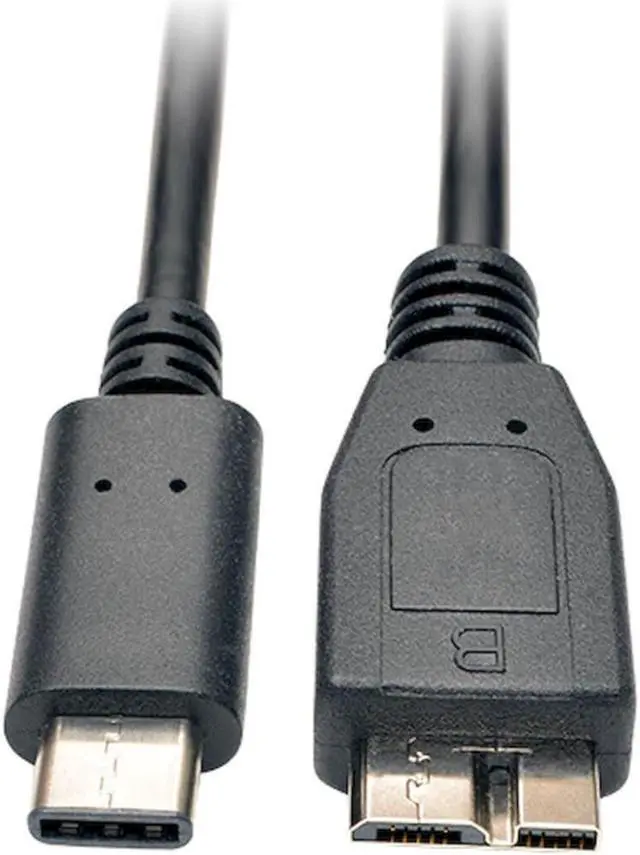 Alt view image 11 of 12 - Tripp Lite U426003 3 ft. Black USB 3.1 Gen 1 (5 Gbps) Cable, USB Type-C (USB-C) to Micro-B
