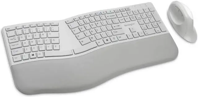 Alt view image 11 of 20 - Kensington Pro Fit K75407US Gray 2.4 GHz and Bluetooth Ergonomic Keyboard and Mouse