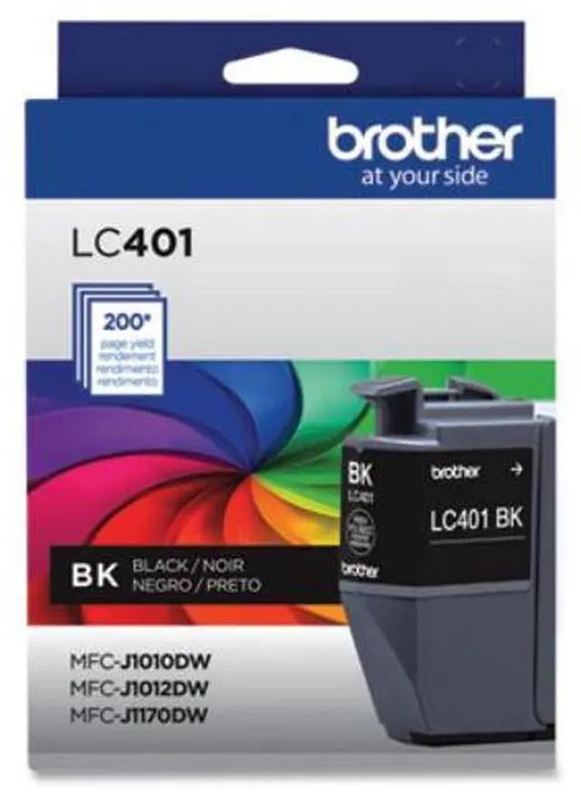 Alt view image 5 of 8 - Brother LC401 Black Standard Yield Ink Cartridge Prints Up to 200 Pages (LC401BKS)