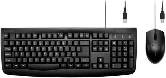 Alt view image 5 of 8 - Kensington Pro Fit Washable Wired Desktop Keyboard and Mouse Set K70316US