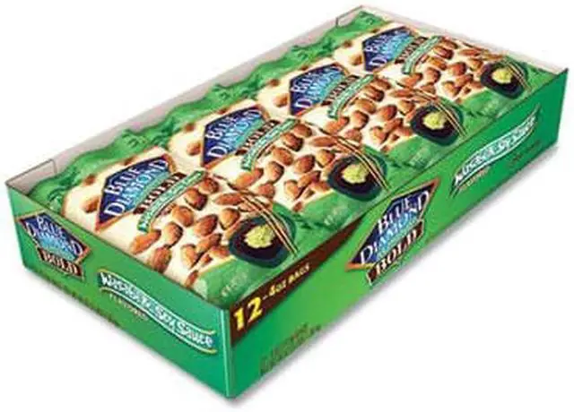 Alt view image 3 of 8 - Wasabi and Soy Sauce Flavored Almonds 4 oz Bag 12 Bags/Box BLU09931