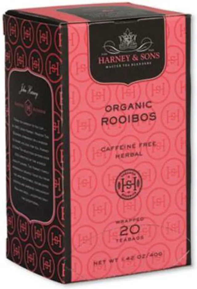 Alt view image 2 of 7 - PREMIUM TEA, ORGANIC ROOIBOS HERBAL TEA, INDIVIDUALLY WRAPPED TEA BAGS, 20/BOX