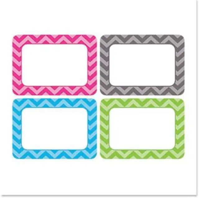 Alt view image 7 of 17 - Teacher Created Resources TCR5526 Chevron Name Tags - Multi Pack