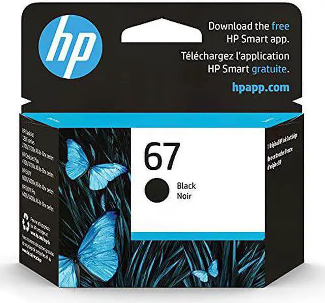 Alt view image 9 of 20 - HP 67 3YM56AN Inkjet Ink Cartridge Black in Retail Packaging