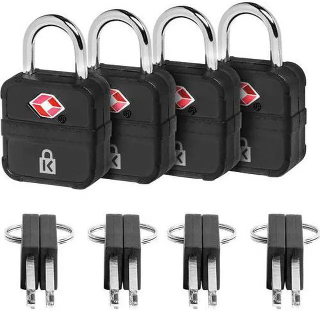 Alt view image 7 of 10 - Kensington TSA Accepted Keyed Luggage Lock-4-Pack