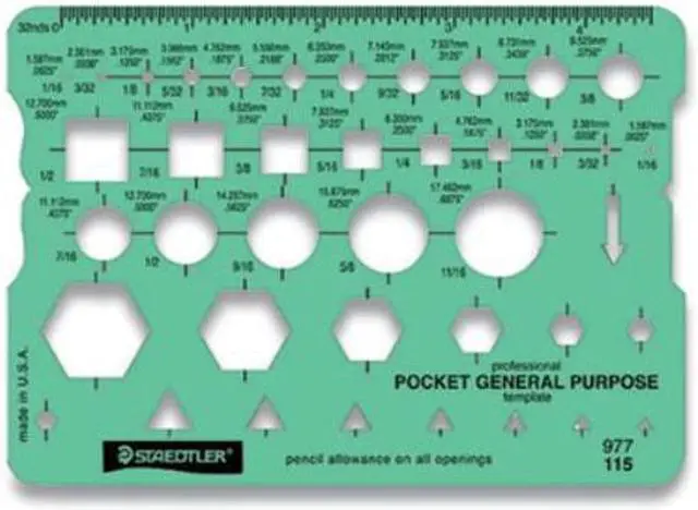 Alt view image 6 of 10 - Staedtler Mars Pocket General Purpose Template 977