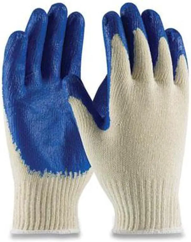 Alt view image 5 of 7 - Seamless Knit Cotton/Polyester Gloves Regular Grade Small White/Blue 12 Pairs 39C122S
