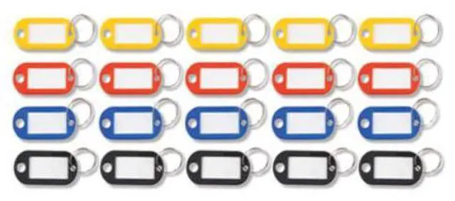 Alt view image 12 of 13 - KEY TAGS LABEL WINDOW, 0.88 X 0.19 X 2, ASSORTED, 20/PACK