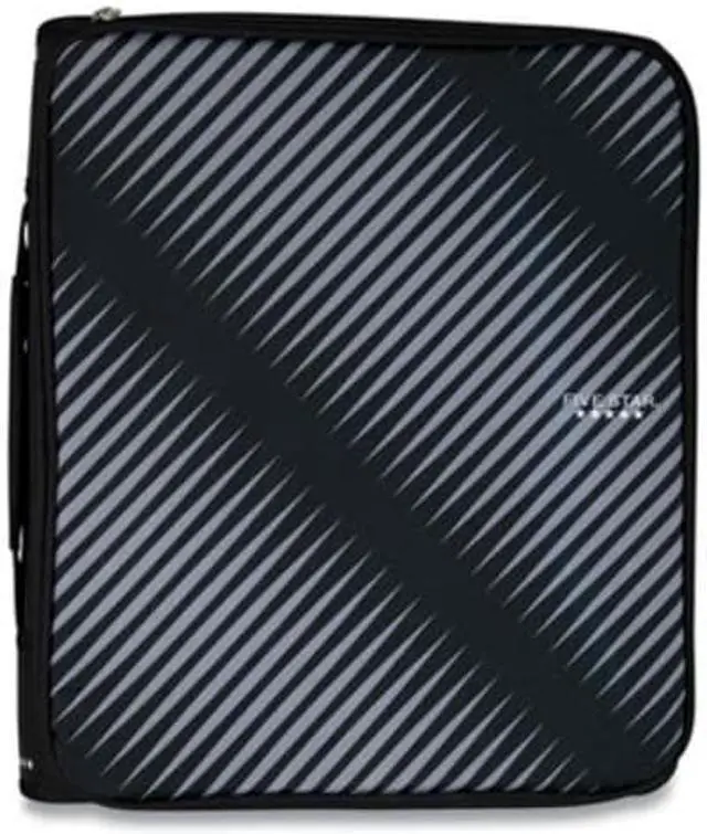 Alt view image 16 of 17 - Five Star 2 Zipper Binder Plus Multi Access File Black - Zipper Binders