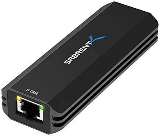 Alt view image 4 of 6 - Sabrent USB Type-A or Type-C to 5-Gigabit Ethernet Adapter