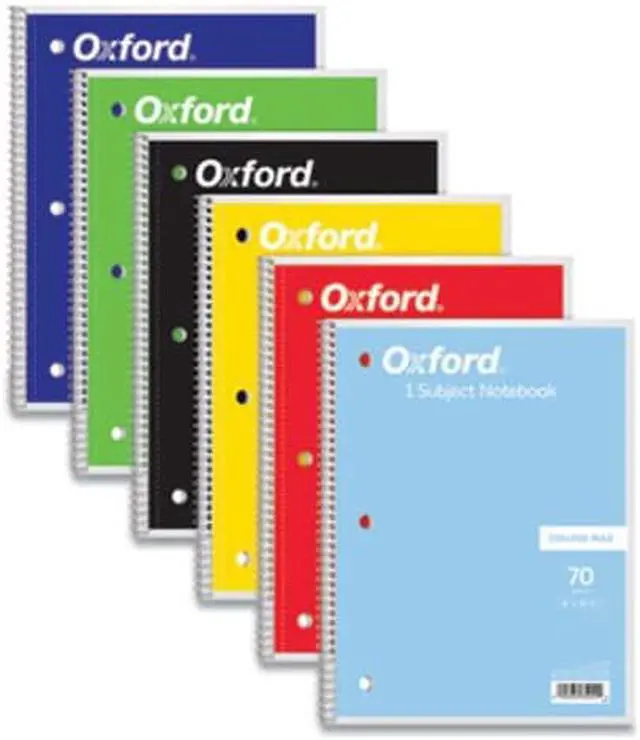 Alt view image 3 of 7 - Oxford Wirebound Notebooks, College Rule, Assorted, 70 Sheets, Each (OXF65022)