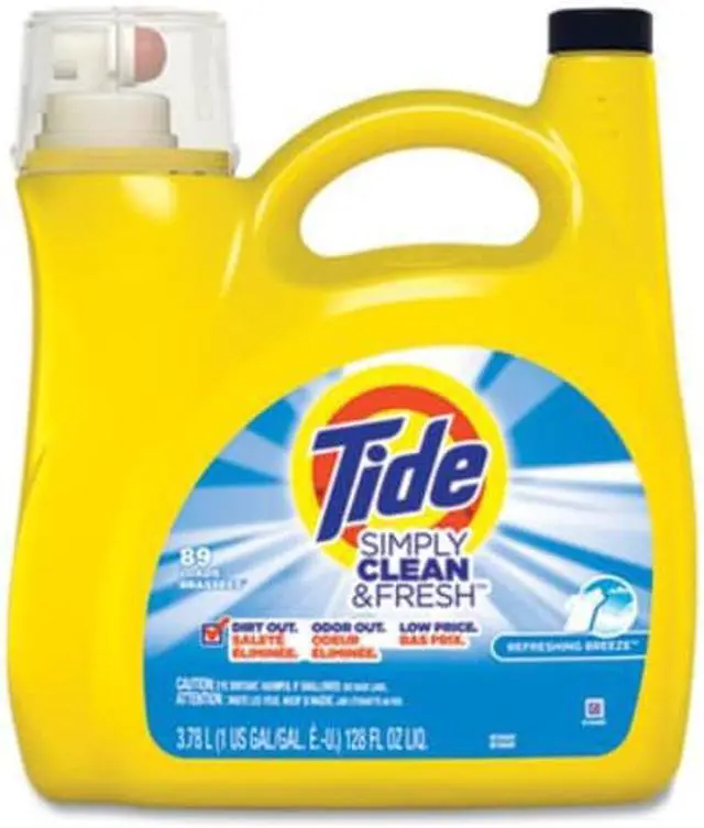 Alt view image 3 of 5 - Tide 443117 Simply Clean & Fresh Laundry Detergent, Liquid, Breeze Scent, 89 Loads, 128-oz. - Quantity 1