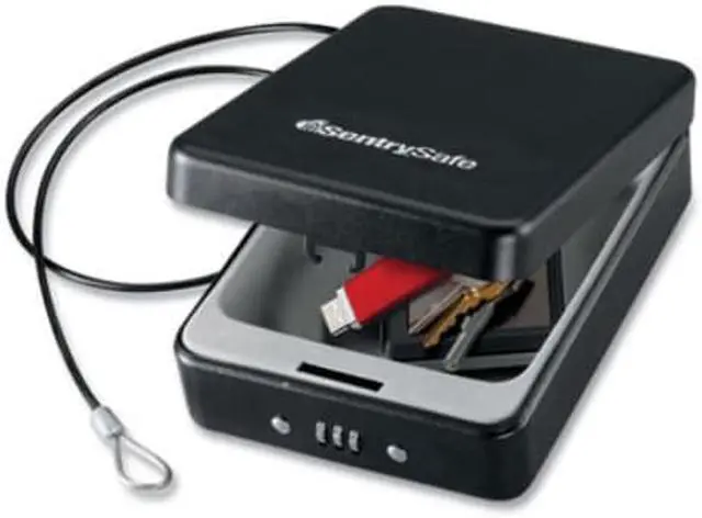 Alt view image 15 of 20 - P005C Portable Combination-Lock Security Safe 0.05 cu ft 5.9 x 8 x 2.6 Black