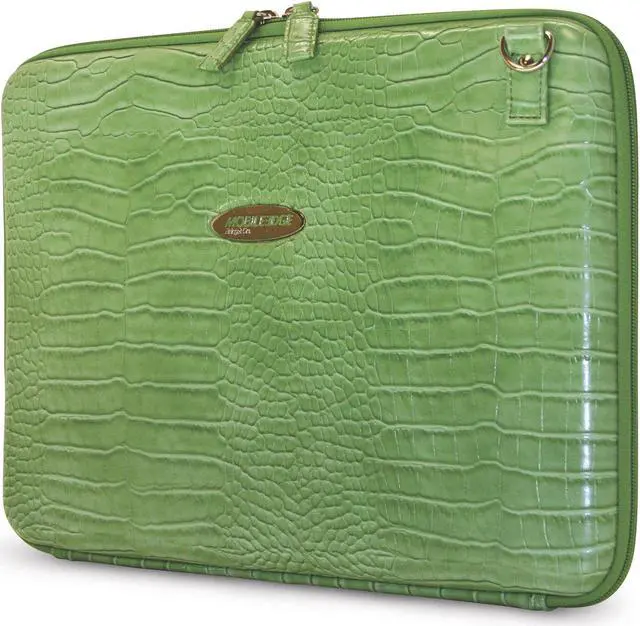 Alt view image 6 of 12 - Mobile Edge - TechStyle Portfolio - 14.1" Ultrabook or 13" Mac - Faux-Croc - Green