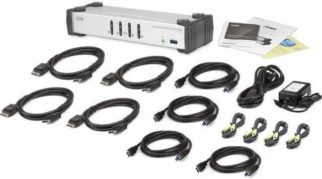 Alt view image 4 of 8 - ATEN CS1914 4-Port USB 3.0 DisplayPort KVMP Switch
