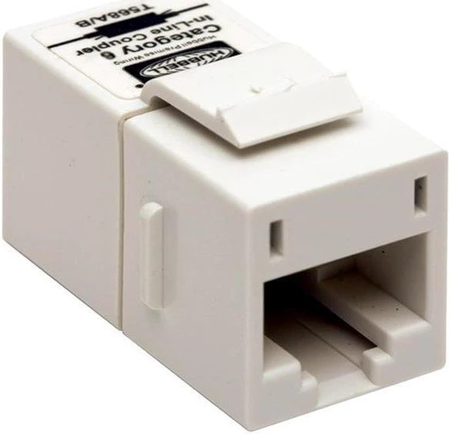 Alt view image 3 of 3 - Hubbell SFC6OR AV Connector, Inline Keystone Coupler, Category 6, Orange