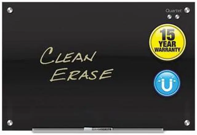 Alt view image 19 of 19 - QUARTET G2418B 18" H x 24" W Magnetic Glass Dry Erase Board, Gloss, Black