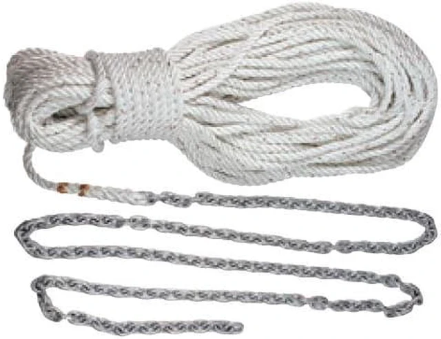Alt view image 2 of 3 - Lewmar 5' 1/4"" G4 Chain W/100' 1/2"" Rope