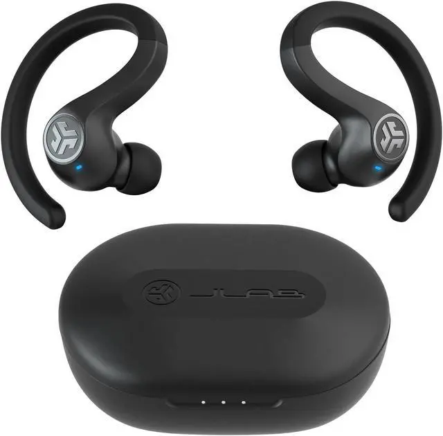 Alt view image 7 of 16 - JLab JBuds Air Sport True Wireless Bluetooth Earbuds + Charging Case Black (ADIB07R7DT3JV)