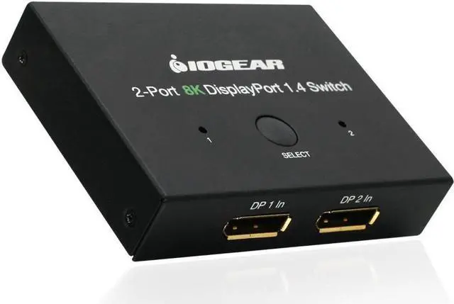 Alt view image 6 of 14 - IOGEAR 2-Port 8K DisplayPort 1.4 Switch GDP14SW2