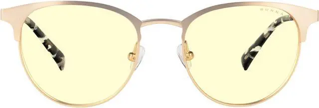 Alt view image 6 of 11 - Gunnar Apex, Protective Computer Glasses with Gunnar Focus, Gold/Marble Frames, Amber Lens, 65% Blue Light and 100% UV Protection, APX-11401