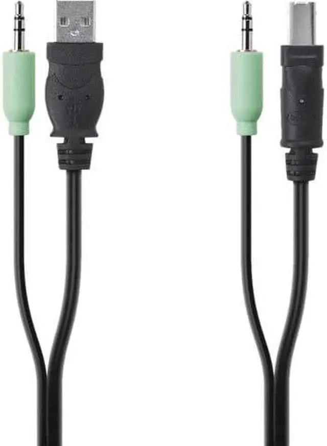 Alt view image 2 of 2 - Belkin TAA USB/AUD SKVM CBL USB A/B 3.5mm Audio F1D9022B10T