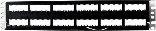 Alt view image 7 of 8 - Panduit CP48BLY Mini-Com All Metal Shielded Modular Patch Panel - Patch Panel - Black - 2U - 19 Inch - 48 Ports