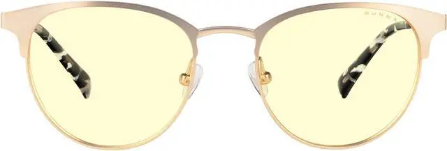 Alt view image 11 of 11 - Gunnar Apex, Protective Computer Glasses with Gunnar Focus, Gold/Marble Frames, Amber Lens, 65% Blue Light and 100% UV Protection, APX-11401