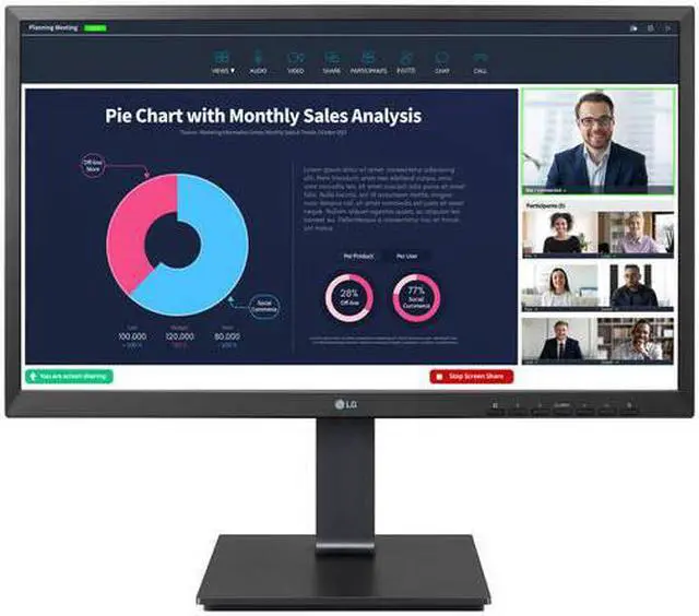 Alt view image 4 of 15 - LG 24BP750C-B 23.8" Class FHD IPS Monitor with Built-in Full HD Webcam