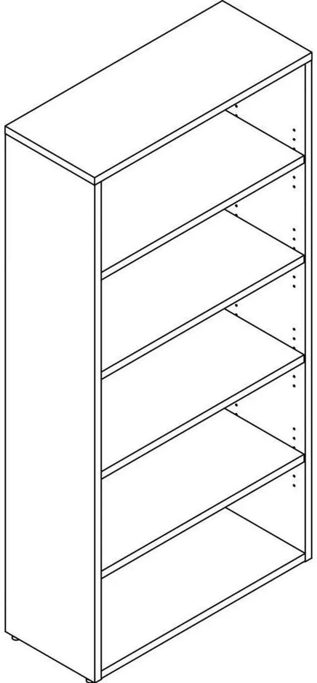 Alt view image 2 of 2 - Lorell PBK3469GE Prominence 2.0 Gray Elm Laminate Bookcase