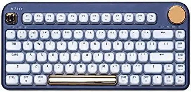Alt view image 16 of 20 - AZIO IZO Wireless Bluetooth Mechanical Keyboard Blue Iris