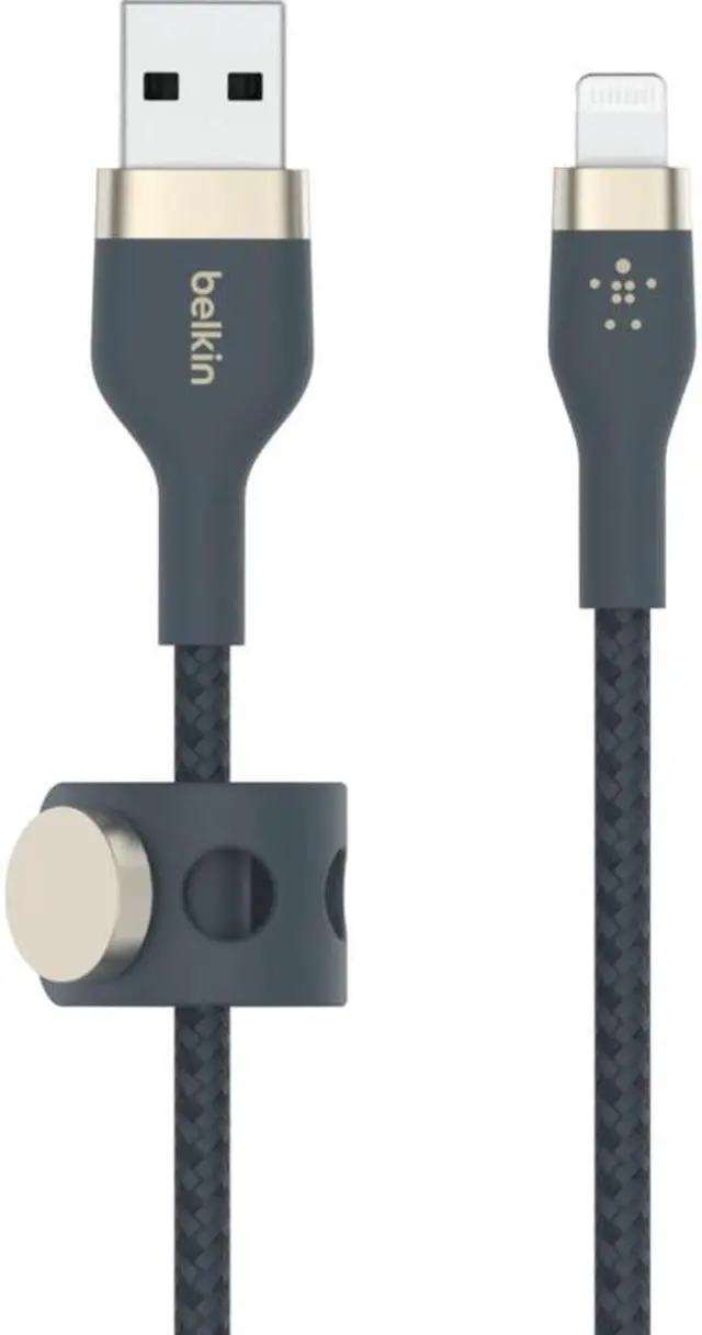 Alt view image 9 of 11 - BELKIN BOOST CHARGE PRO Flex Blue USB-A Cable with Lightning Connector - 6.56 ft.