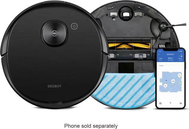 Alt view image 5 of 5 - ECOVACS Robotics - DEEBOT OZMO T8 AIVI Robot Vacuum & Mop - Black