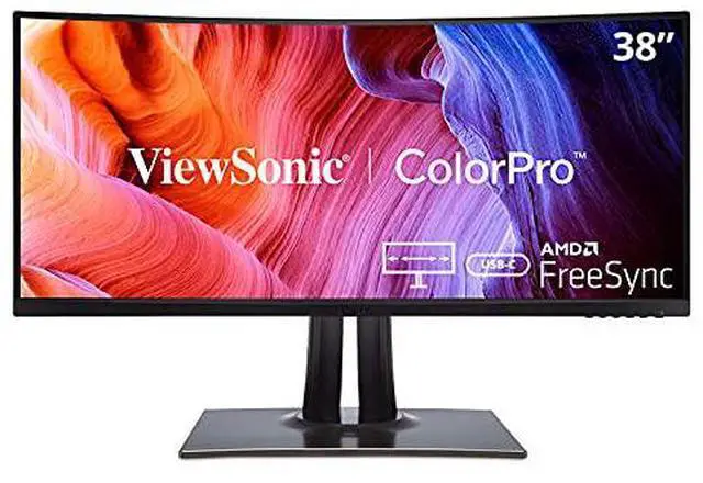 Alt view image 13 of 20 - ViewSonic VP3881A 38 Inch IPS WQHD+ Curved Ultrawide Monitor with ColorPro 100% sRGB Rec 709, Eye Care, HDR10 Support, USB C, HDMI, USB, DisplayPort for Professional Home and Office
