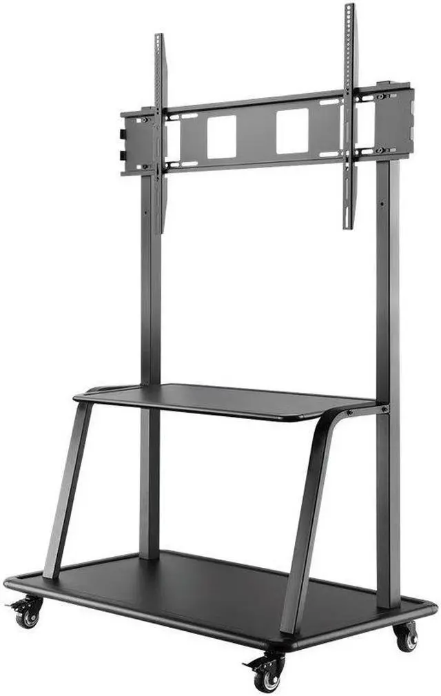Alt view image 2 of 5 - V7 Ultra Heavy Mobile TV Cart - Up to 60in to 105in Displays - 330lbs/150kg Capacity - Steel - 46.3" Length x 26.6" Width x 72.8" Height - Locking Casters