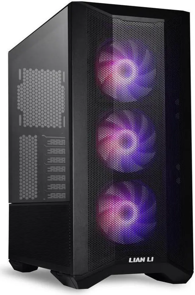 Alt view image 8 of 15 - LIAN LI LANCOOL II MESH C RGB BLACK Tempered Glass ATX Case - Black Color ,Type C Included- LANCOOL II MESH C RGB-X