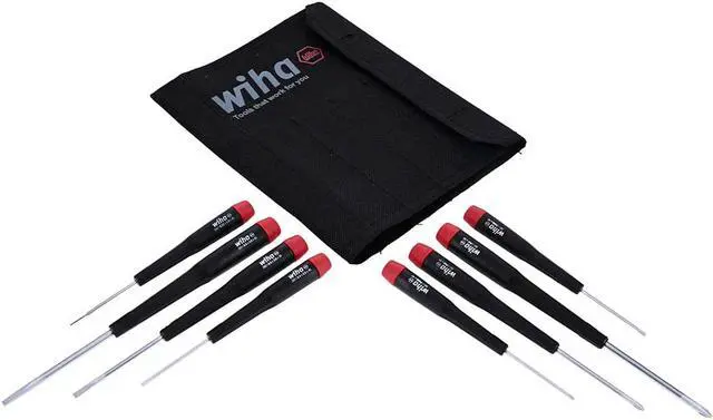 Alt view image 6 of 6 - Wiha 26199 8 Piece Precision Slotted & Phillips Screwdriver Pouch Set
