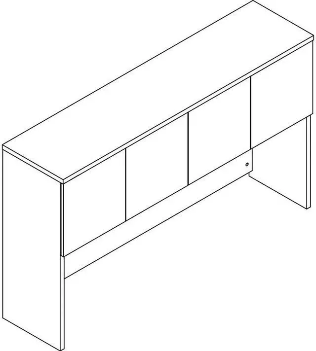 Alt view image 2 of 5 - Lorell PH6639GE Prominence 2.0 Gray Elm Laminate Desk Unit