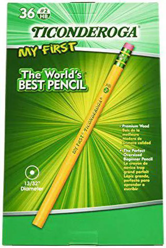 Alt view image 3 of 18 - Ticonderoga Wooden Pencil 0.7mm #2 Medium Lead 3 Dozen (DIX33336)