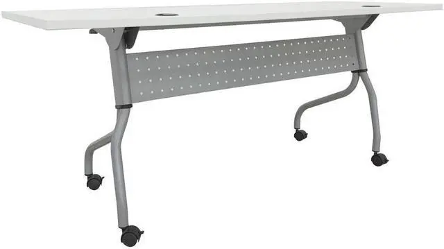 Alt view image 4 of 5 - Lorell 60743 White Laminate Flip Top Training Table