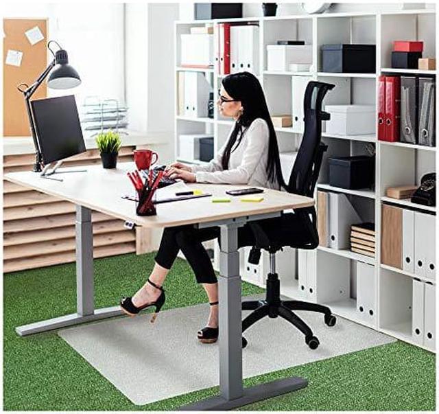 Alt view image 8 of 9 - Ecotex Polypropylene Rectangular Foldable Chair Mat for Carpets - 45" x 53"