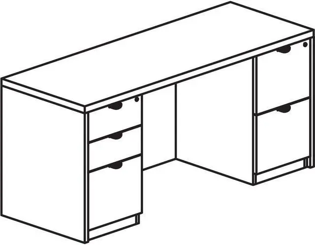 Alt view image 4 of 8 - Lorell PC2466GE Prominence 2.0 Gray Elm Laminate Desk Unit