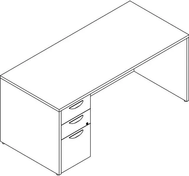 Alt view image 2 of 6 - Lorell PD3066LSPGE Prominence 2.0 Gray Elm Laminate Desk Unit