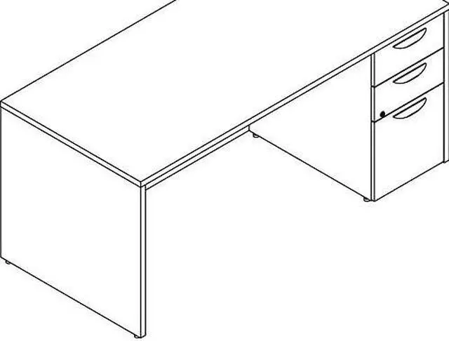 Alt view image 4 of 5 - Lorell PD3066RSPGE Prominence 2.0 Gray Elm Laminate Desk Unit