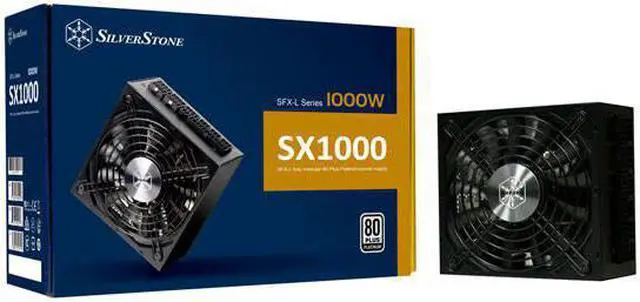 Alt view image 2 of 2 - silverstone sx1000 platinum, 80plus platinum 1000w fully modular sfx-l power supply, sx1000-lpt v1.1