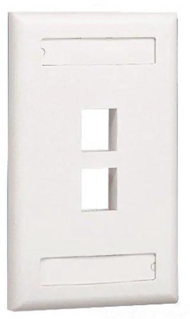 Alt view image 4 of 5 - Panduit NK2FIWY Nk 2pt Gang Flush Mount Faceplate Lbl