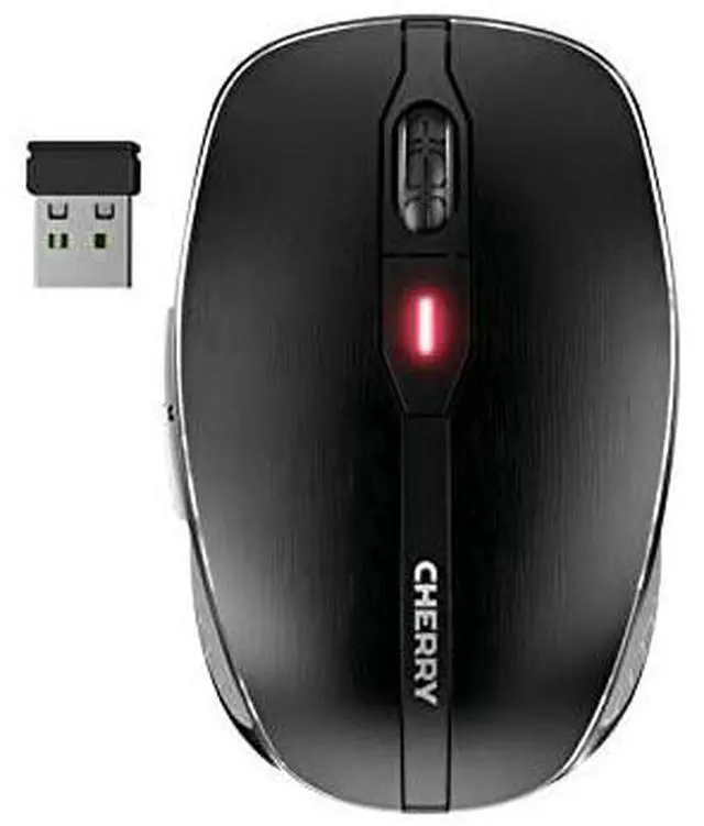 Alt view image 10 of 14 - CHERRY MW 8C ADVANCED Rechargeable Wireless Mouse - Laser - Wireless - Bluetooth - 2.40 GHz - Yes - Black - USB - 3200 dpi - Scroll Wheel - 6 Button(s) - Symmetrical