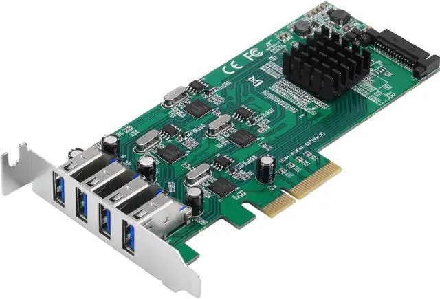Alt view image 12 of 15 - Siig 4-Port Superspeed Usb 3.0 Pcie Card - Quad Core